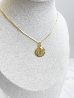 8023 Colar Pai nosso com zircônia ouro - comprar online