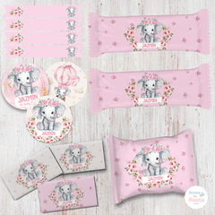 Elefante Bebé Rosa - Arma Tu Fiesta Kits 