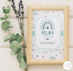 Arcoíris Celeste Nórdicos - Arma Tu Fiesta Kits 