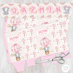 Elefante Bebé Rosa - Arma Tu Fiesta Kits 