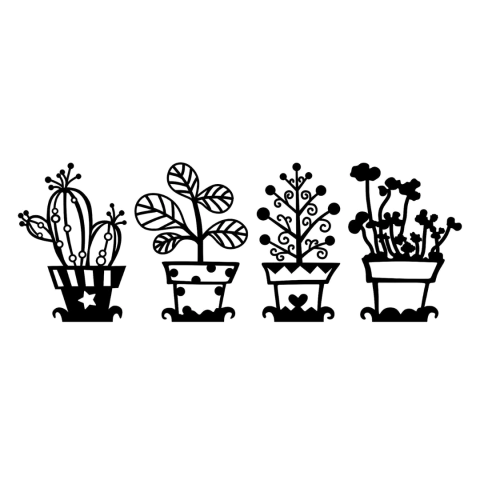 Set 4 Macetas decorativas (DA044)