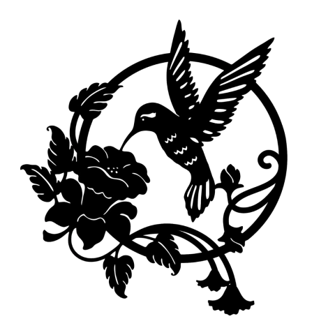 Flor y Colibri calado (DA048)