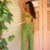 CALÇA EM TRICOT VERDE - comprar online