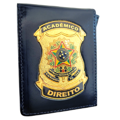 Carteira em couro com brasão - Acadêmico de direito