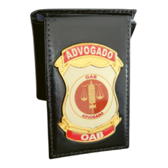 Carteira em couro com brasão - Advogado OAB