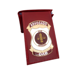 Carteira em couro com brasão - Advogado OAB