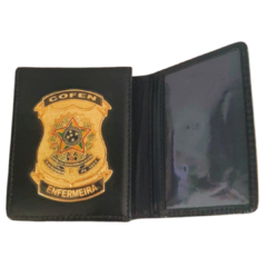 Carteira em couro com brasão - COFEN Enfermeira - comprar online