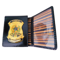 Carteira em couro com brasão - CREA Engenheiro - comprar online