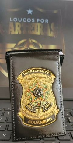 Carteira em couro com brasão - Despachante aduaneiro - comprar online