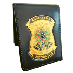 Carteira em couro com brasão - Engenharia mecânica