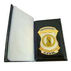 Carteira em couro com brasão - Engenheiro civil - comprar online