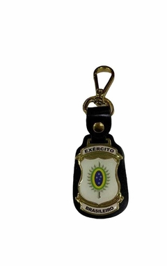 Chaveiro em couro e metal personalizado com sua profissão - loja online