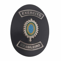 Bolachão distintivo em couro com brasão - Exército brasileiro