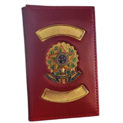 Carteira em couro com 2 brasões - PERSONALIZE