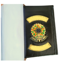 Carteira em couro com 2 brasões - Personalizável - comprar online