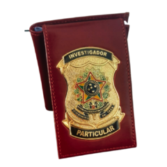 Carteira em couro com brasão - Investigador Particular