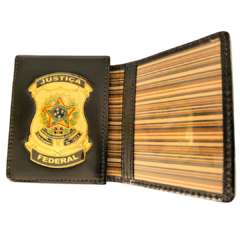 Carteira em couro com brasão - Justiça Federal - comprar online