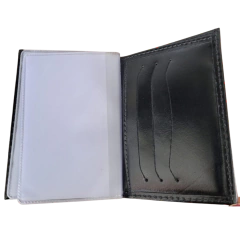 Carteira porta documentos em couro com brasão - Contador personalizado com o nome e o CRC na internet