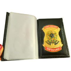 Carteira em couro com brasão - Poder judiciário oficial - comprar online