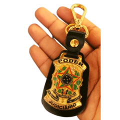 Chaveiro em couro com brasão - Poder judiciário