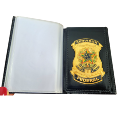 Carteira em couro com brasão - Servidor Federal - comprar online