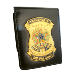 Carteira em couro com brasão - Transporte de valores