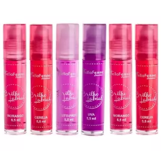 Brilho Labial Frutas Roll-On - Bella Femme