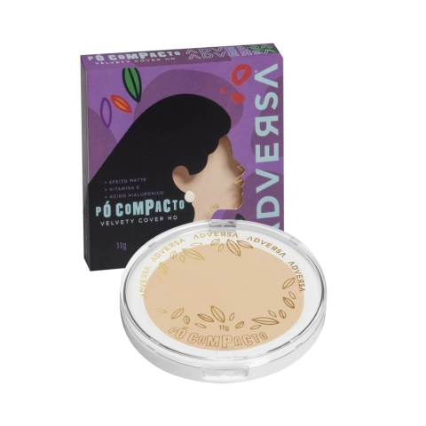 Pó Compacto Vegano Velvety Cover Cor 300 - Adversa - AD114