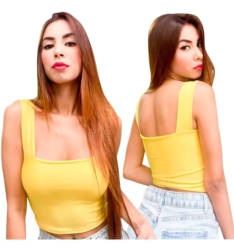 Cropped Top Alça Grossa Casual Blogueira Verão Moda