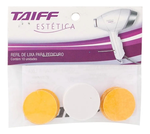 Taiff Soft Feet Refil Lixa Pés 10 Und Finas Auto-Adesivas