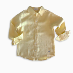 CAMISA LINHO INFANTIL AMARELA
