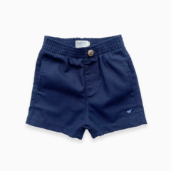 SHORTS INFANTIL LINHO AZUL MARINHO