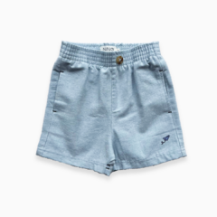 SHORTS INFANTIL LINHO AZUL BEBÊ