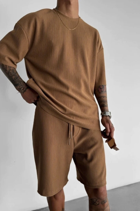 Remera Jordan Ribbed Caramel