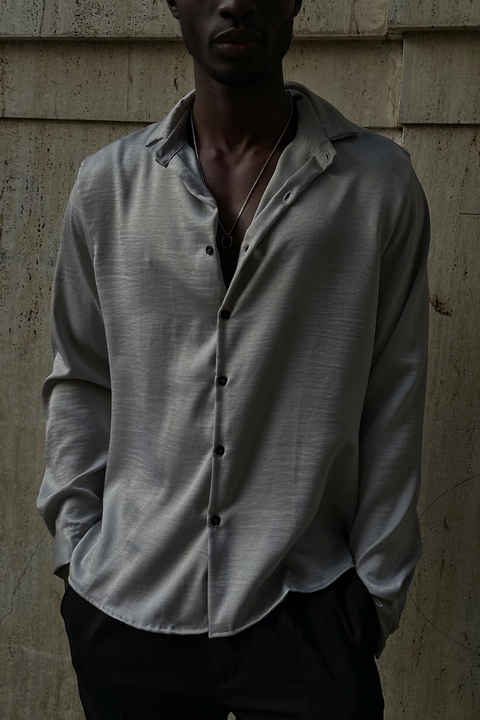 Camisa Silver Silk texturada