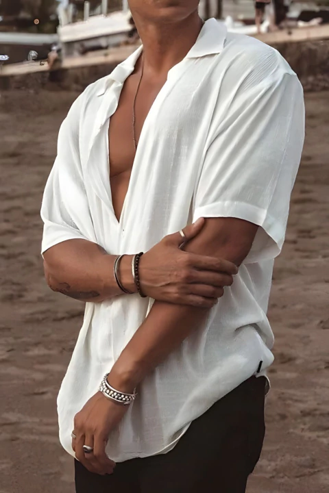 Camisa de Lino White