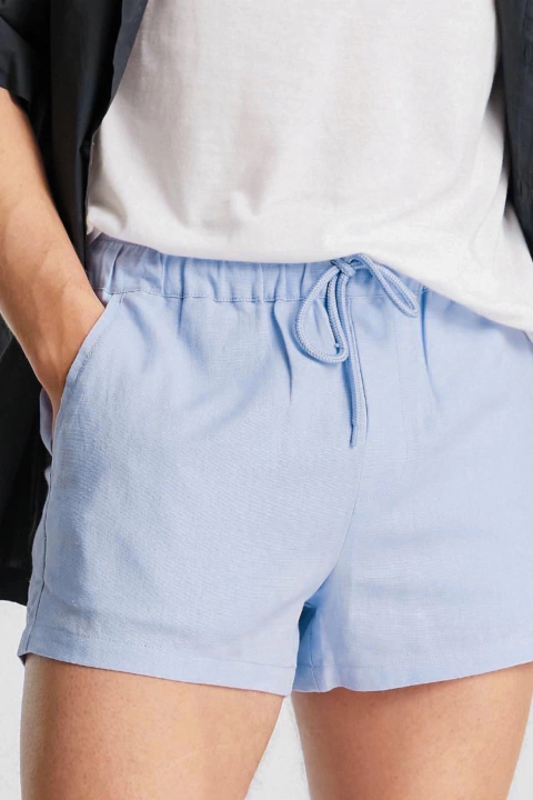 Short de Lino Celeste