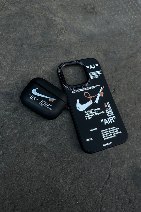 Set Nike Air - Funda iPhone y AirPod black
