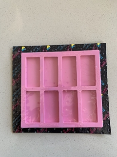 Molde para resina - paleta com oito retângulos