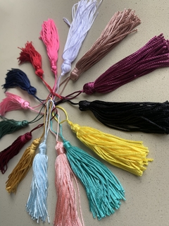 Kit 10 unidades de tassel de linha de seda, para artesanato em geral