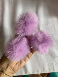Pacote com 3 pompons mini, chaveiro 5mm, sem argola - Pacco Arts