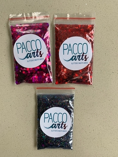 Kit Com 15 Cores De Glitter Holográfico Flocado (150 Gramas) - loja online