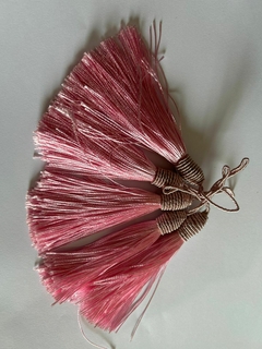 Pacote com 5 unidades de tassel, franja com tulipa, 9 centímetos