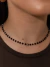 Choker Bolinhas Preta
