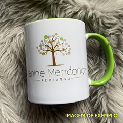 Imagem do 48 Canecas Brancas com alça e interior coloridos Personalizadas para empresa