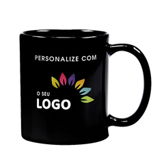 36 Canecas Pretas Personalizadas para empresa