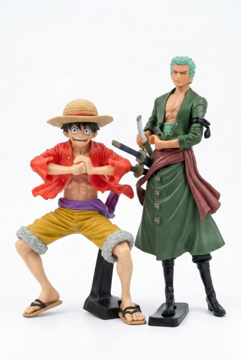 Combo x2 Figuras One Piece: Luffy (20 cm) y Zoro (25 cm)