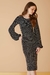 Vestido Midi Pontos Dourados - Agilità - Bon Ton Le Boutique