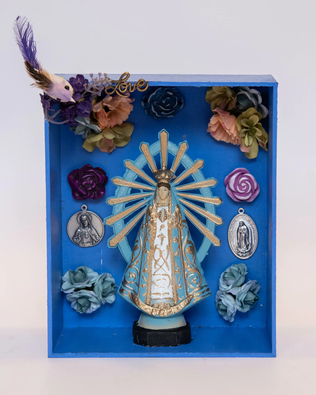 altar virgen de luján azul