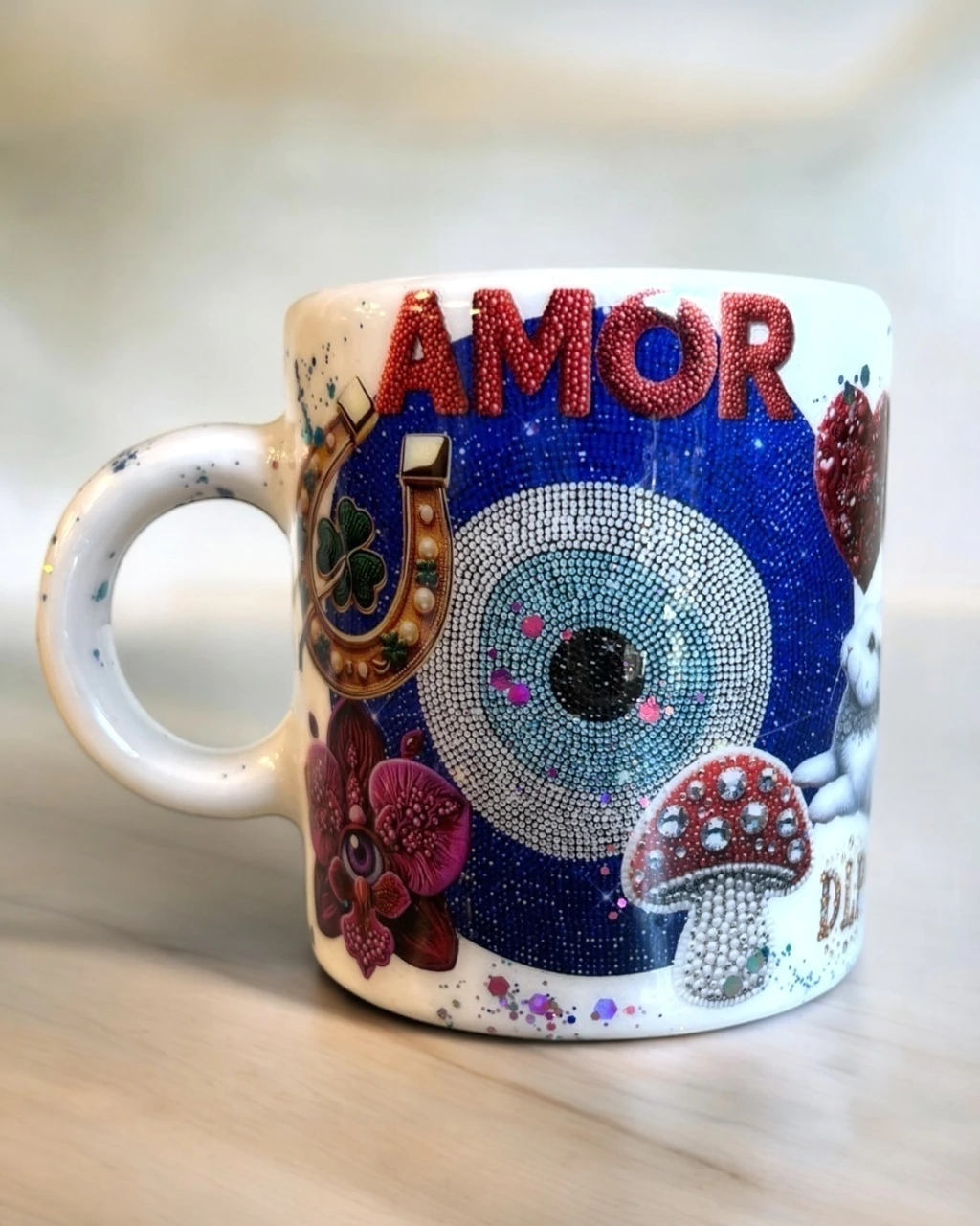 Taza Glitter Amor